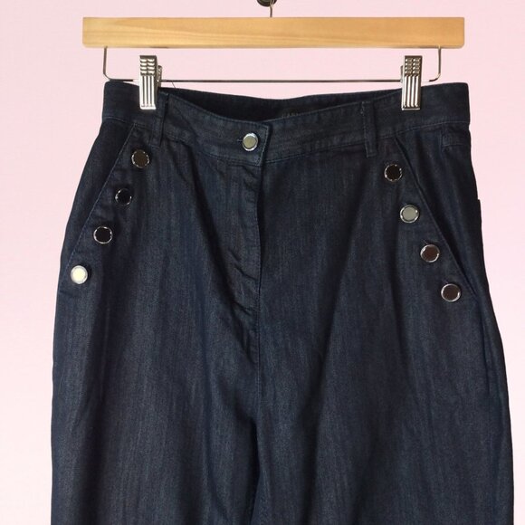 Carlisle Collection Jeans Size 4 Buttoned Side Pockets - Picture 2 of 9